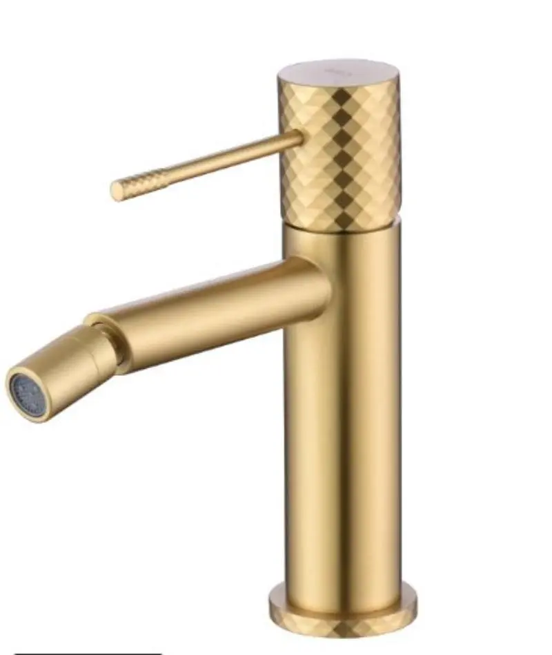 Monomando de bidé oro cepillado serie genova