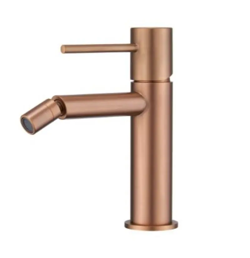 Monomando bidé oro rosa cepillado monza