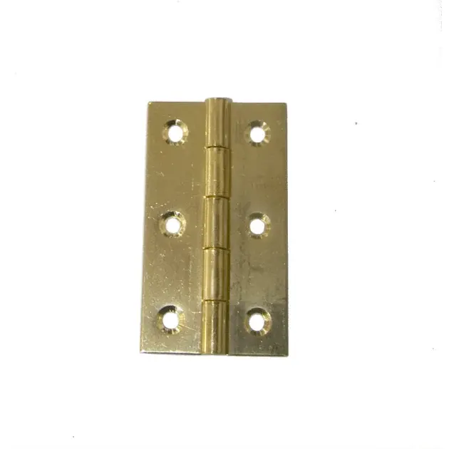 Pack 2 bisagras estrecha latonada 40 x 25 mm