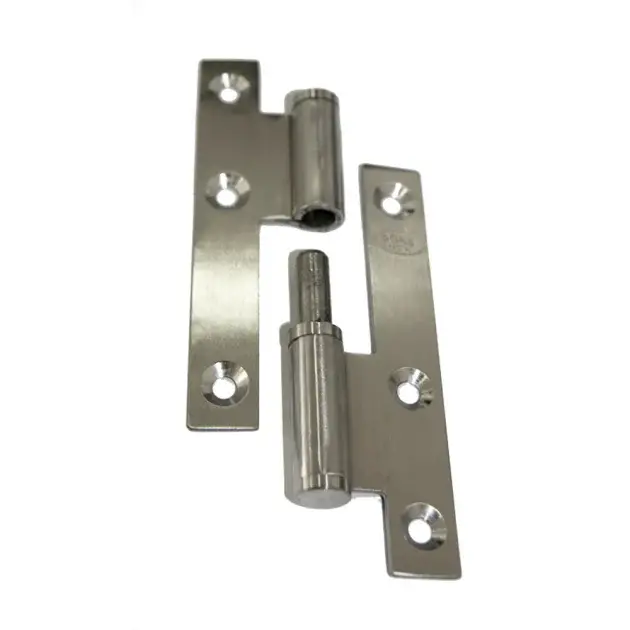 Pack 3 pernios inox 95 mm izq canto recto