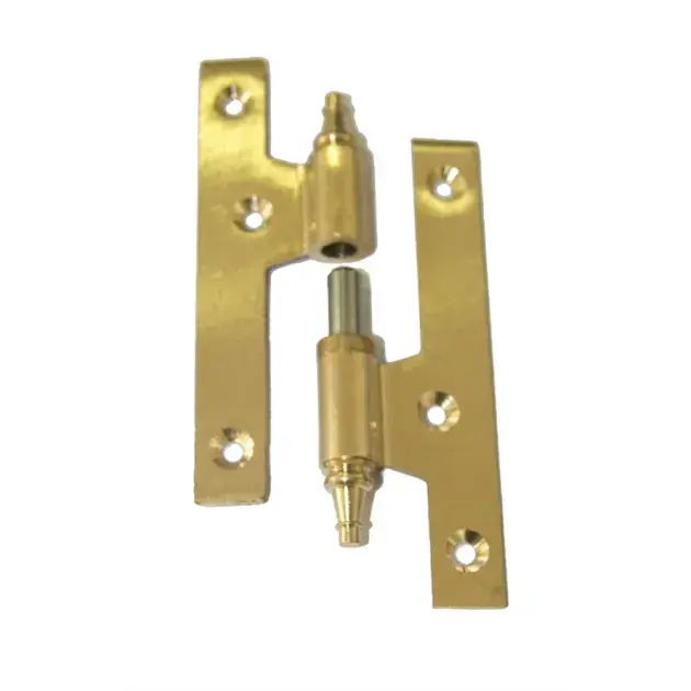 Pack 3 pernios latón 100 mm dcha canto recto con fin