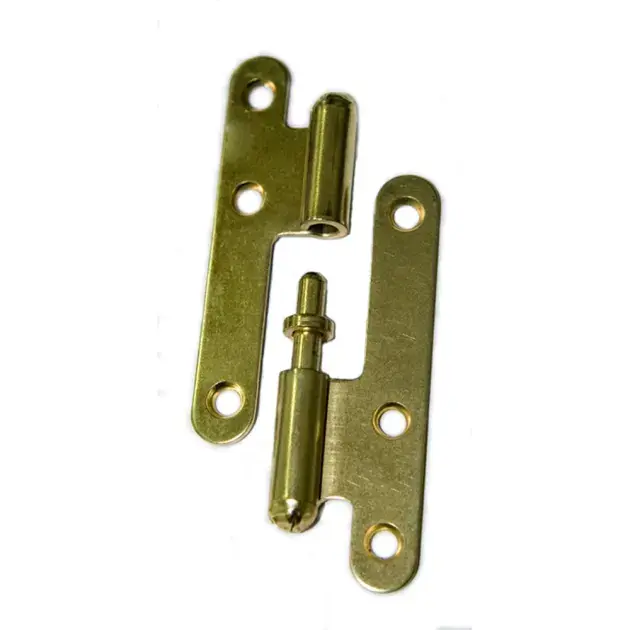 Pack 3 pernios latón 80 mm izq canto curvo