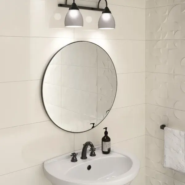 Azulejo cerámico blanco brillo aspen 33x90cm