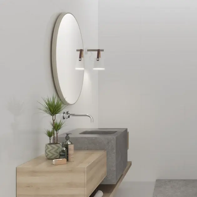 Revestimiento pasta blanca blanco brillo 30x60 cm