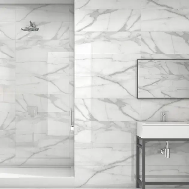 Revestimiento pasta blanca Leah blanco mate 30x90 cm Cooke & Lewis