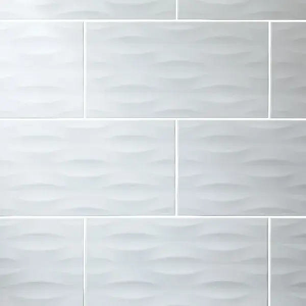 Revestimiento pasta roja Perouso Decor blanco 30x60 cm