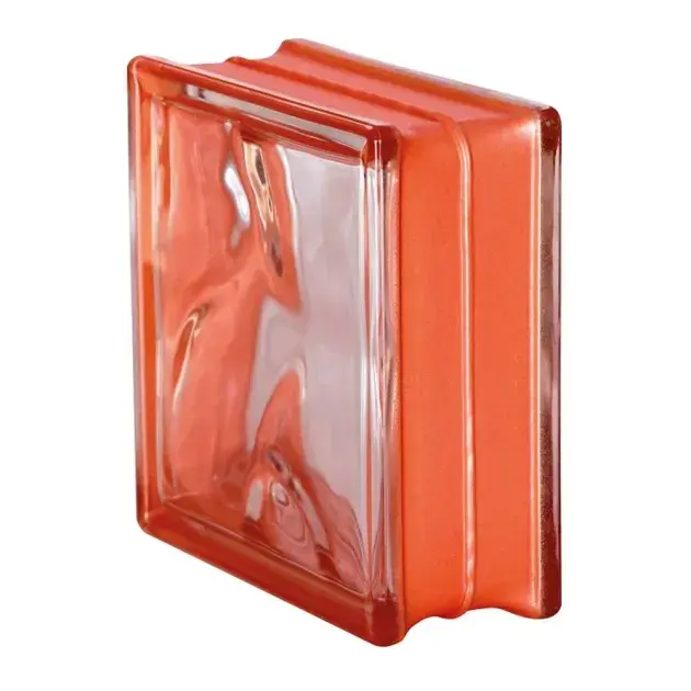 Bloque de vidrio Reflejos naranja