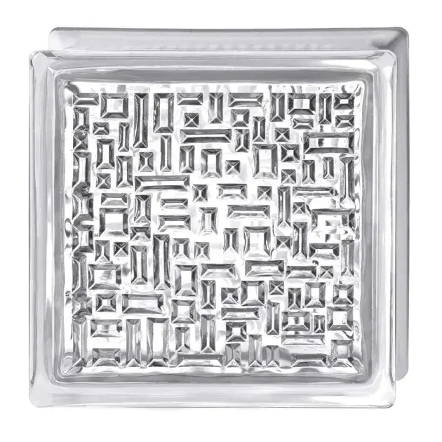 Bloque de vidrio Vintage incoloro