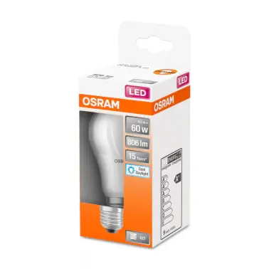 BOMBILLA LED A60 8,5w 865 E-27 OSRAM para Estacionamientos y Naves
