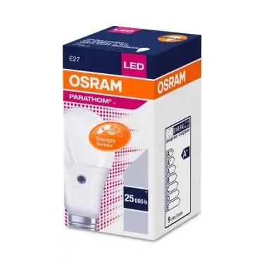 BOMBILLA LED A60 SENSOR CREPUSCULAR 9w 2700K OSRAM