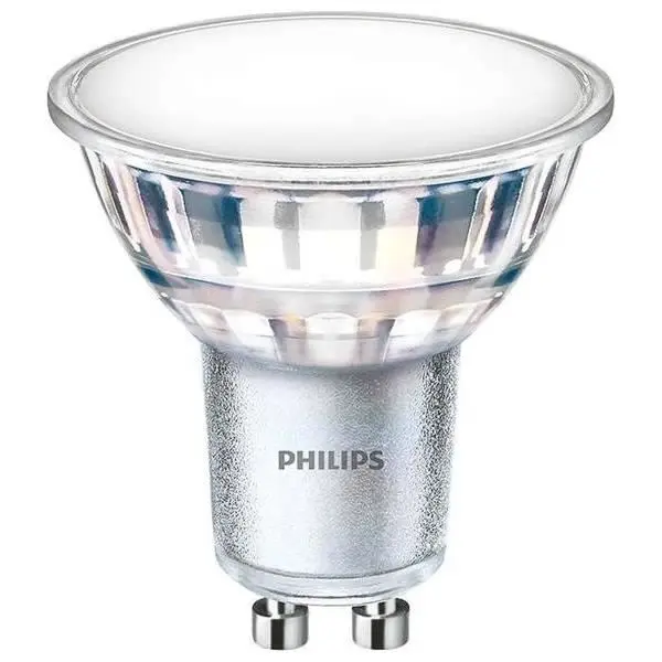 Bombilla philips gu10 4,9w 550lm 3000k luz cálida 929002981202 para Estacionamientos y Naves