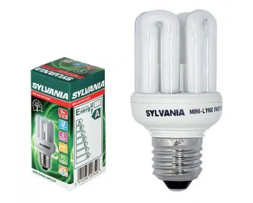 Larga Duración Certificada BOMBILLA BAJO CONSUMO 5w E-27 827 SYLVANIA