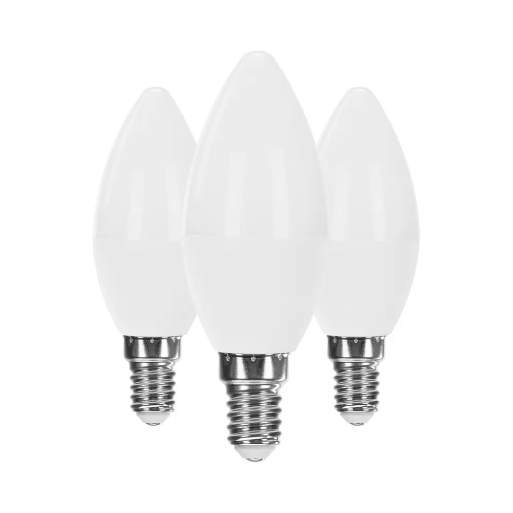 Ahorro Energético Certificado Pack 3 bombillas led vela e14 6w equi.40w 470lm raydan home