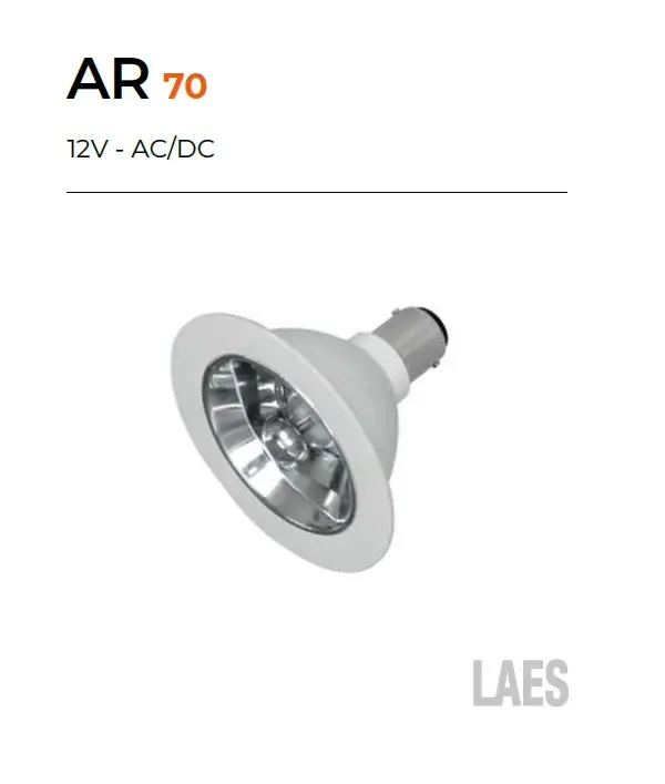 AR70 HALOSPOT 70 LED 7w 12v BA15D LAES