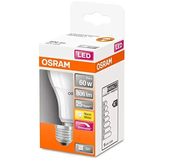 BOMBILLA LED A60 8,5w 827 E-27 OSRAM