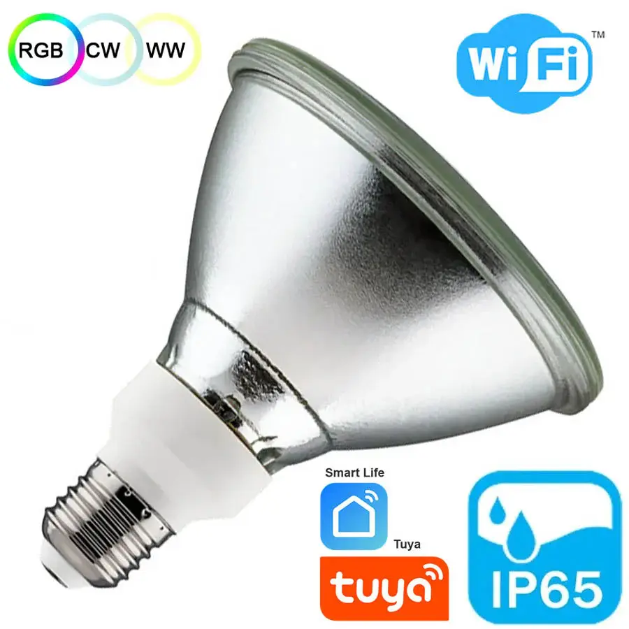 Bombilla LED PAR38 IP65 E27 12W WIFI RGB + CCT