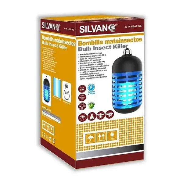Bombilla mata insectos 5W 40-IK-EZAP-NE con Sensor de Movimiento