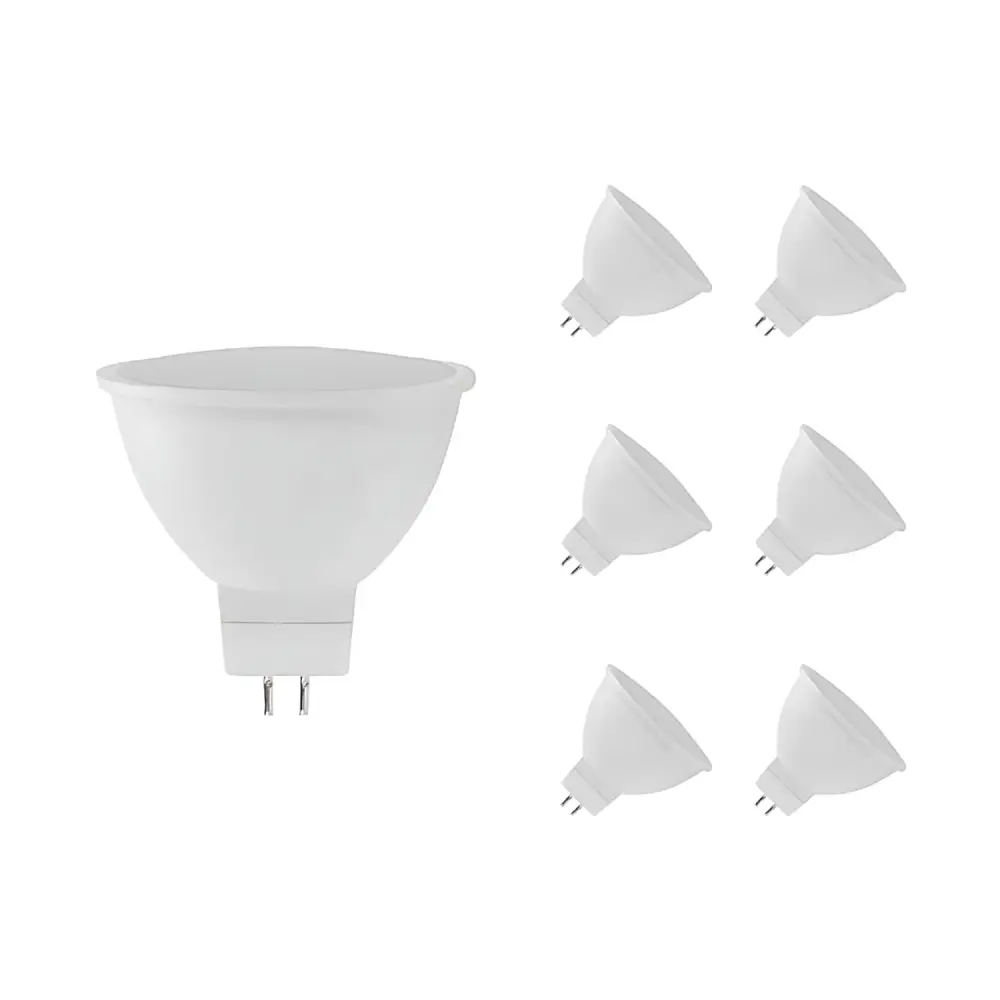 Pack 6 bombillas led gu5.3 spotlight 8w equi.60w 700lm raydan home para Domicilios y Oficinas