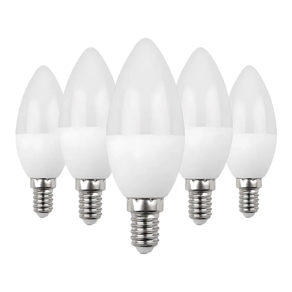 Pack 5 bombillas led vela e14 6w equi.40w 470lm 15000h primer leader Pack de 3 Unidades