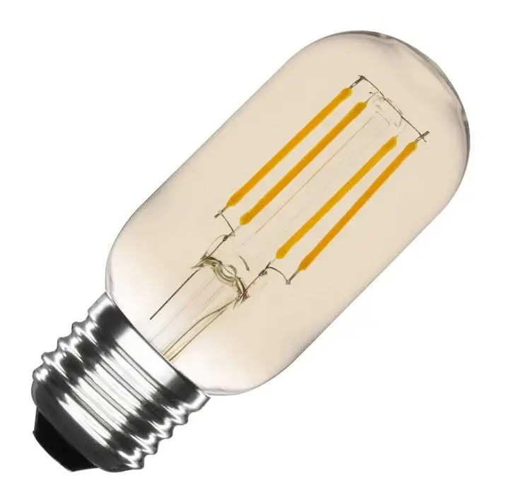 TUBULAR LED T45 FILAM. AMBAR 4w E-27 DÉBIL REGULABLE
