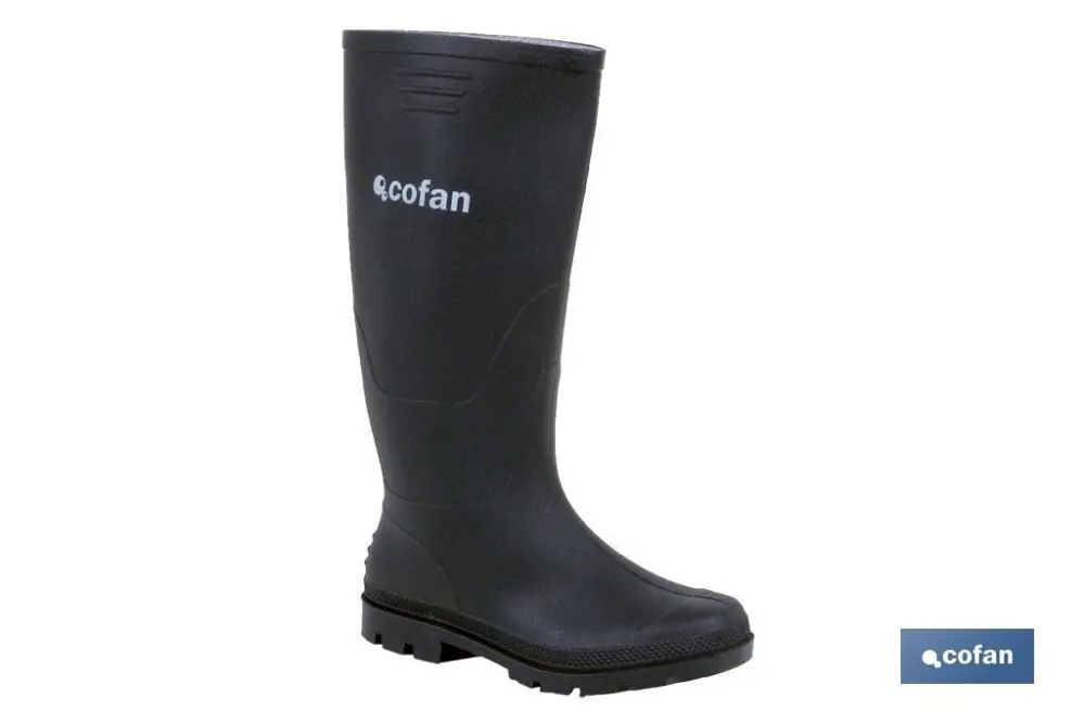 Bota alta de agua pvc negra talla 38 Cofan