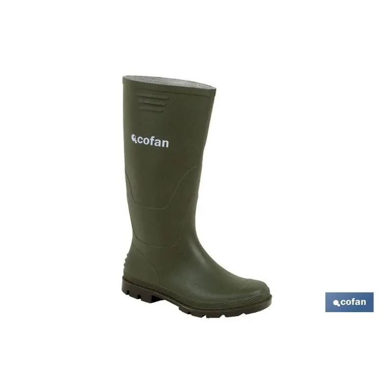 Bota alta de agua pvc verde talla 37 Cofan