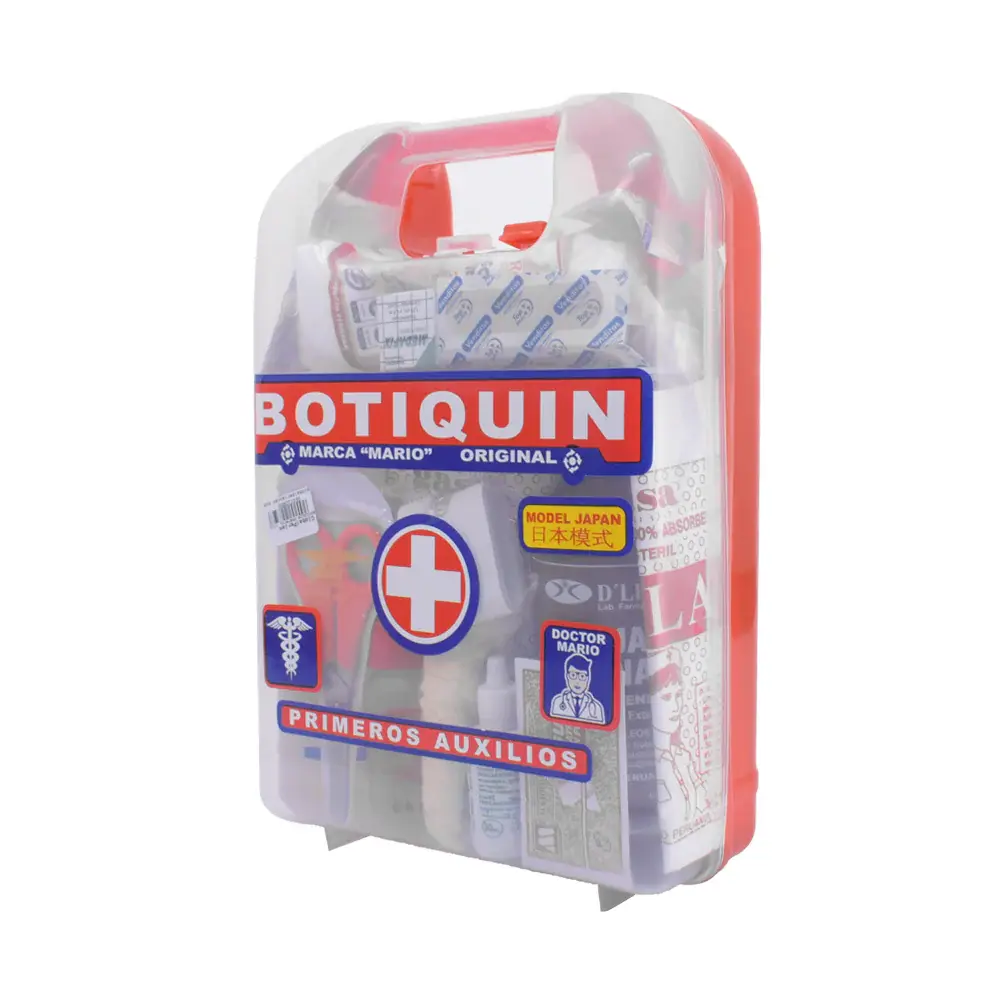 Botiquín Portátil tipo Lonchera Transparente para Oficina y Taller