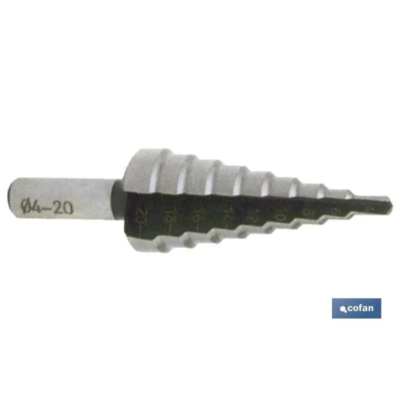Broca escalonada hss-taladro 40-50 Cofan