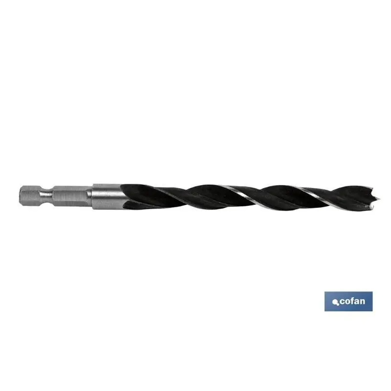 Broca para madera mango hex. 1/4 12 mm Cofan