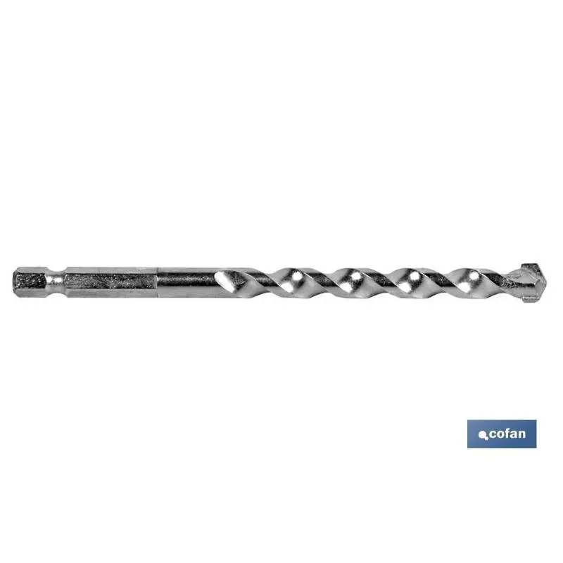 Broca profesional para muros mango hex. 1/4 4 mm Cofan