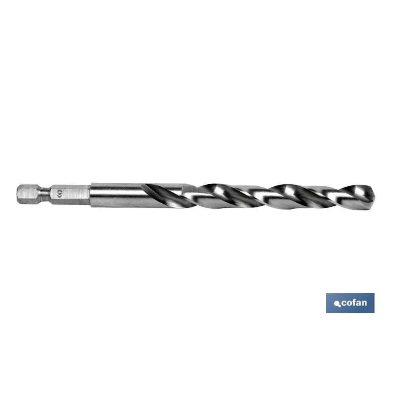 Broca rectificada hss mango hex. 1/4 10 mm Cofan