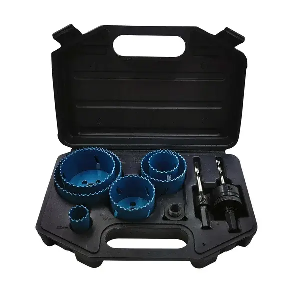 Uso juegos brocas de corona bimetal Erbauer