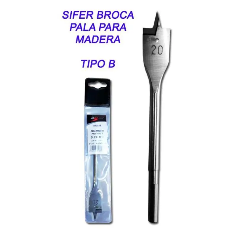 Sifer broca de pala para madera 38 tipo b