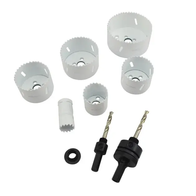 Uso juegos brocas de corona bimetal electricista universal_fit