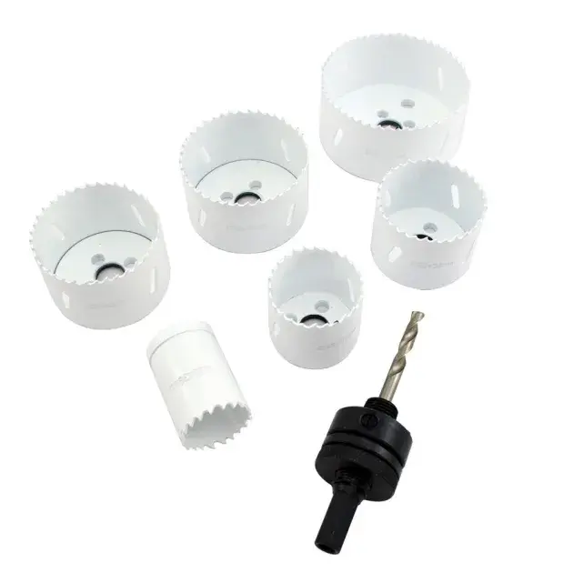 Uso juegos brocas de corona bimetal fontanero universal_fit