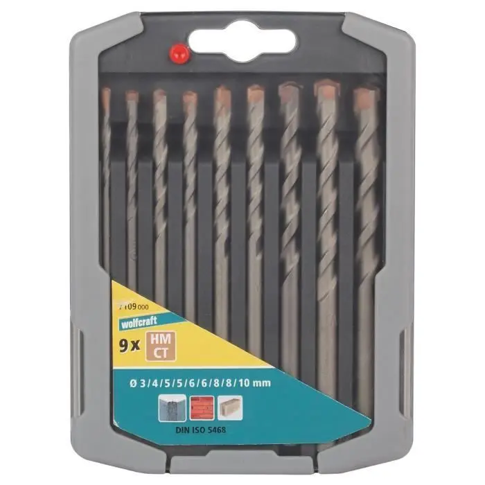 Set brocas piedra 3-4-5-6-8-9-10mm. Wolfcraft