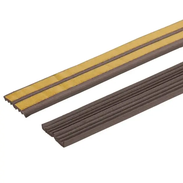 Burlete caucho perfil e 3,8 mm x 6 m diall marrón