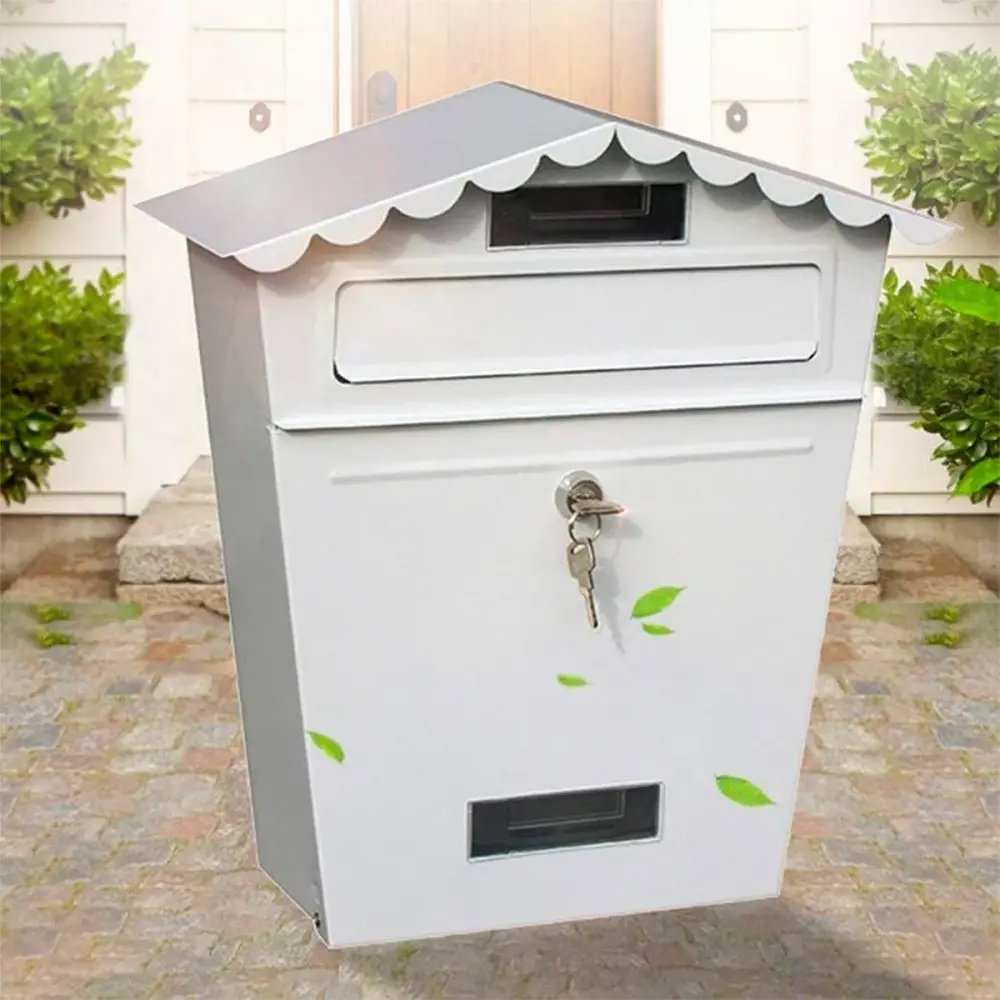 Buzón Classic EDM montaje en pared metal blanco