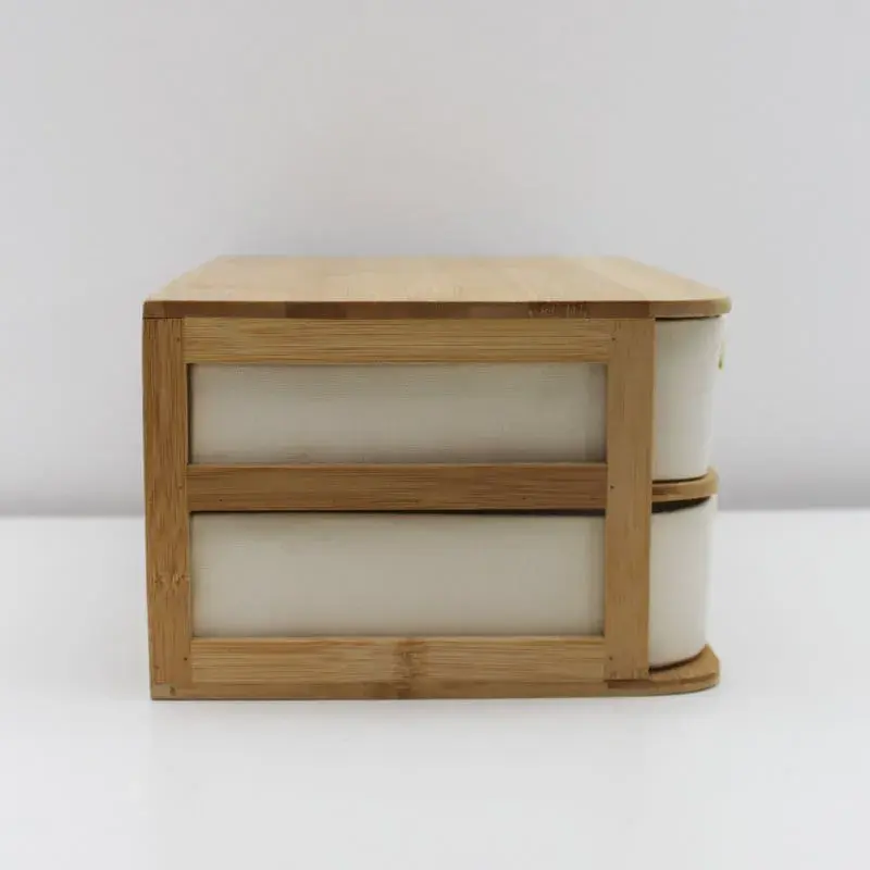 Organizador de sobremesa Sloan 3 cajones bambú sin procesar 19x34,8x23 cm