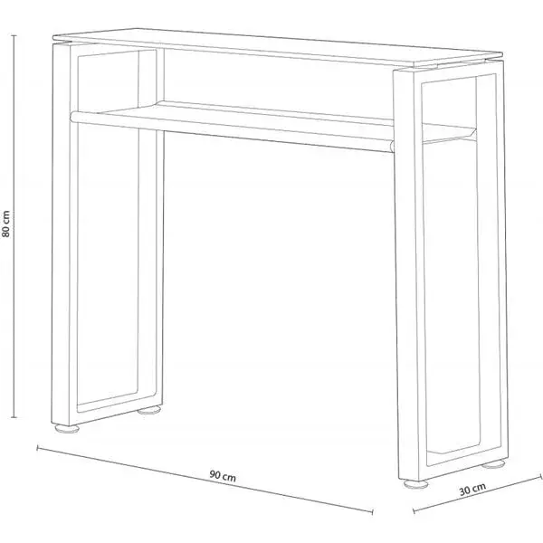 Recibidor de entrada grande Benetto 80x30x90 cm