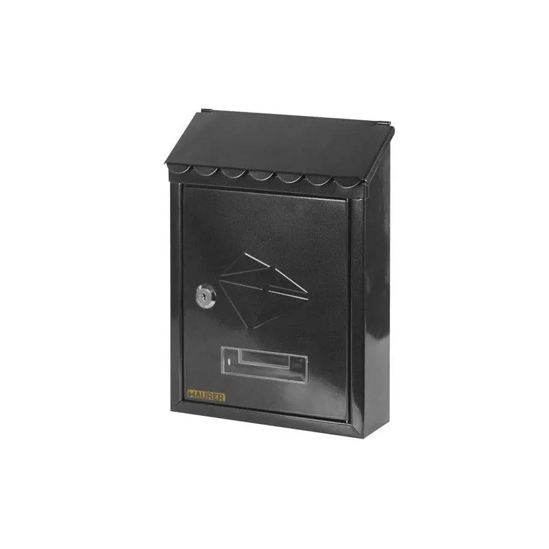 Buzón con Bandera Buzon maurer exterior 21x30x6,8 cm. Negro