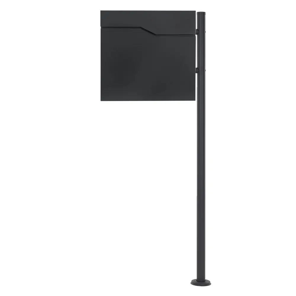 Premium Antirrobo Buzón 37x36,5x11 cm antracita/madera acero ml-design