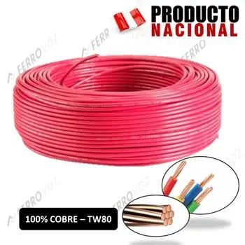 Aislado de Alta Temperatura CABLE ELECTRICO #14 x 7 hilos / THW90 COBRE NACIONAL (x ROLLO)
