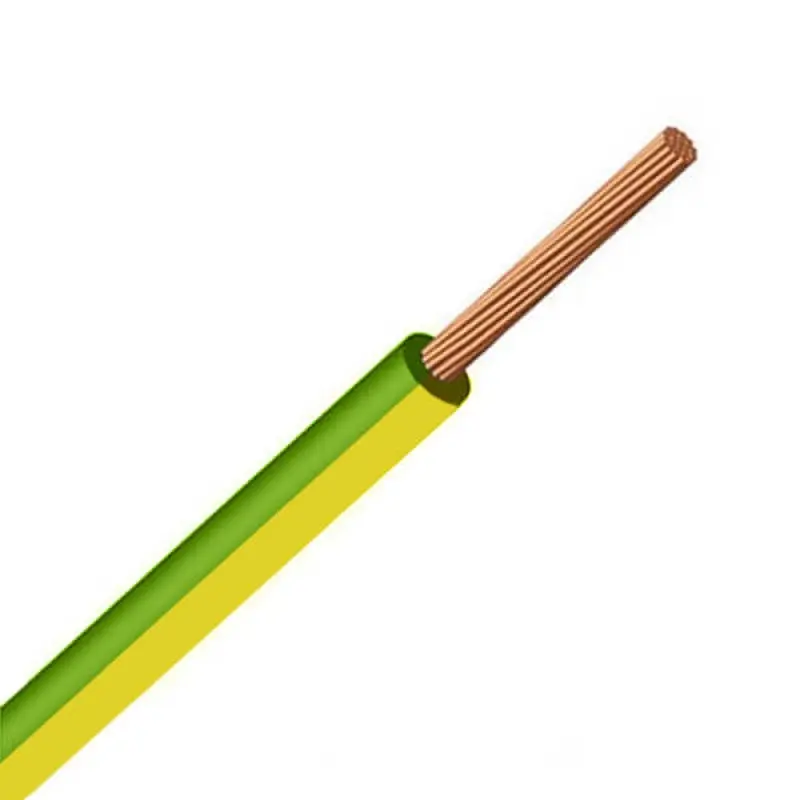 Profesional Certificado Cable eléctrico verde / amarillo 6mm² h07z1-k x 5 Metros