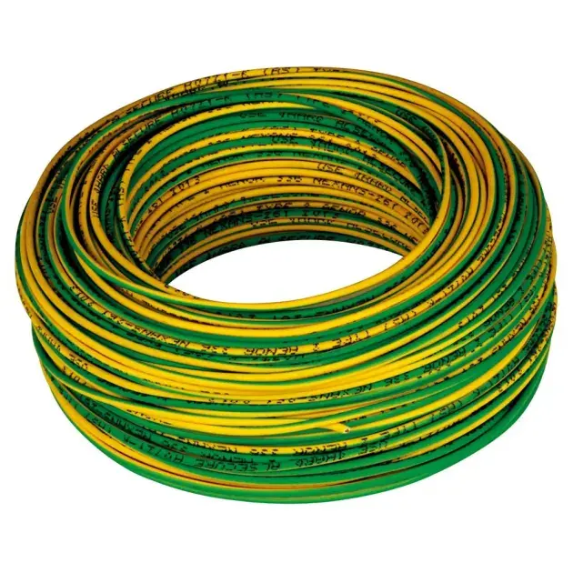 Cable h07v-k 1 x 2,5 - 10 m amarillo - verde nexans