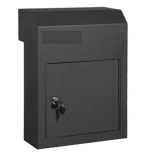 12x6x16" Heavy Duty Inoxidable Through Door Key Drop Box Mail Drop Box
