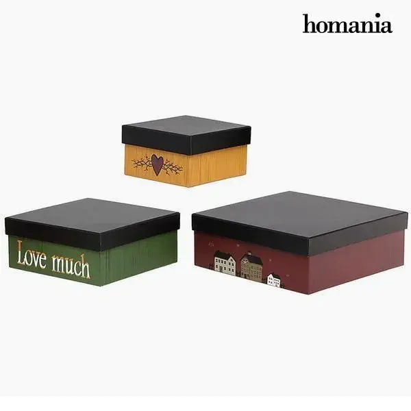 Armario Blindado Caja Decorativa Homania 2649 (3 pcs) Cuadrada