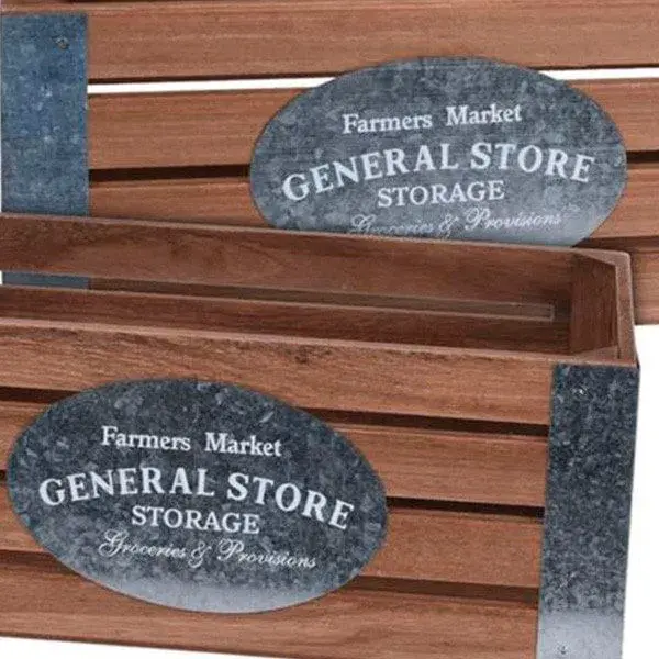 Armario Blindado Set 2 cajas de madera General Store