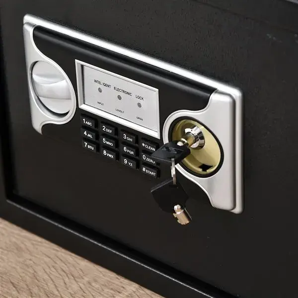 Caja fuerte electrónica Homcom negro 30x30x38 cm