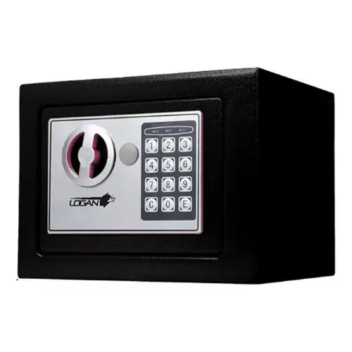 Caja Fuerte Electrónico Logan Negra Compacta (23x17x17 cm)